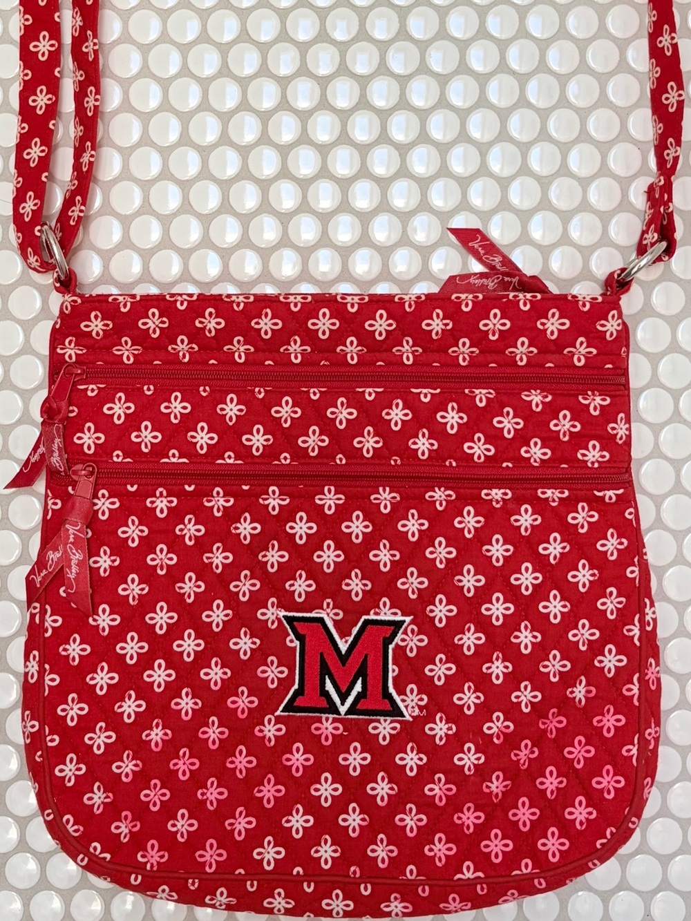 Vera Bradley Miami (OH) University Ohio RedHawks Triple Zip Hipster Crossbody